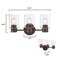 Westinghouse Fixture Wall 60W 3-Light Sylvestre Walnut CylIndoorical Clear Seeded Glass 6126500 - alternate 3